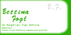 bettina fogl business card